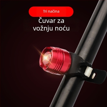 Stražnje biciklističko svjetlo s aluminijskim kućištem, LED visoke jačine za noćnu vožnju, kompatibilno s planinskim i cestnim biciklima, prilagodljiva obrada.