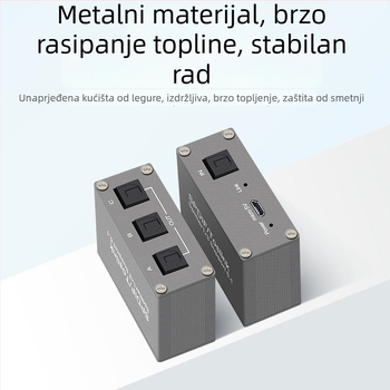 FS-T-115 TOSLINK digitalni optički audio splitter 1 ulaz 3 izlaza (Dolby Digital, DTS 5.1)