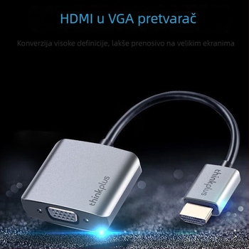 HDMI na VGA adapter LH01 LC02, kompatibilan s Windows 7, kabel dužine 14 cm, model 2025