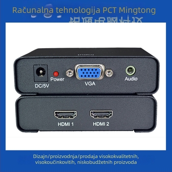 VGA na HDMI 2-portni splitter i konverter, 1080p