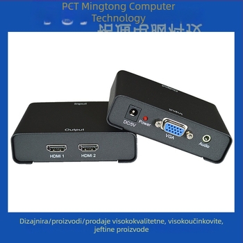 VGA na HDMI 2-portni splitter i konverter, 1080p