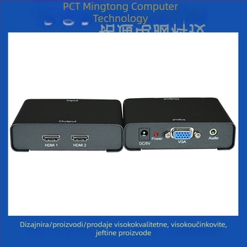 VGA na HDMI 2-portni splitter i konverter, 1080p