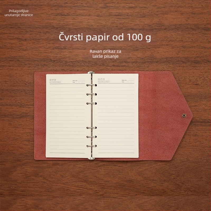 Pen Song bilježnica s imitacijom kože, otvorena veza listova, Dowling papir, 100 gsm, 50–100 stranica
