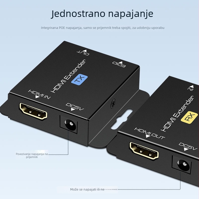 HDMI extender EX701, 60m RJ45, 1080P, prekidač/distributer