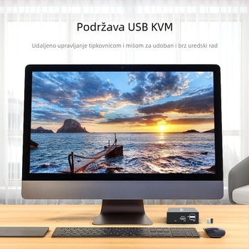 HDMI extender s KVM, podrška USB tipkovnice i miša, prijenos do 150 m, 1080P, POE napajanje uključeno