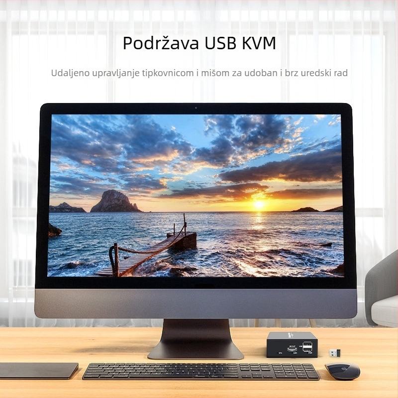 HDMI extender s KVM, podrška USB tipkovnice i miša, prijenos do 150 m, 1080P, POE napajanje uključeno