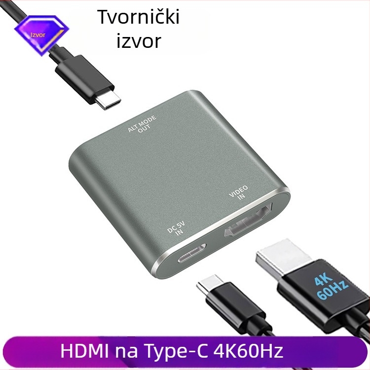HDMI na Type-C video konverter 4K60Hz za Switch 2, PS4/5, Xbox i AR naočale
