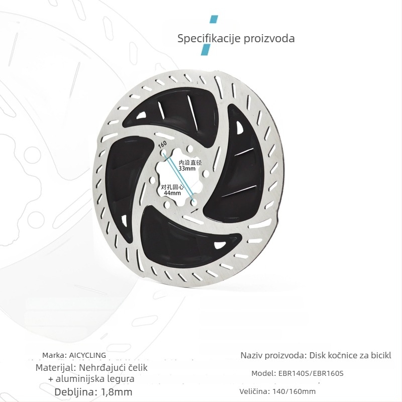 AI CYCLING Mehanički disk rotor za kočnice, 6-pin, debljina 1,8 mm