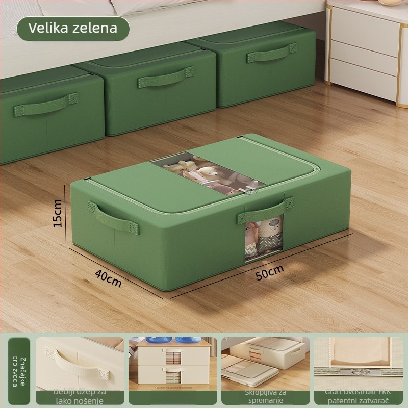 Kutija za pohranu ispod kreveta — sklopiva tkanina od poliestera, kapacitet 70–80 L, prijenosna, model SNX4054
