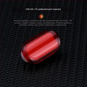 Hissuke USB punjivi vanjski LED set svjetala za bicikl — prednje i stražnje svjetlo za planinski bicikl