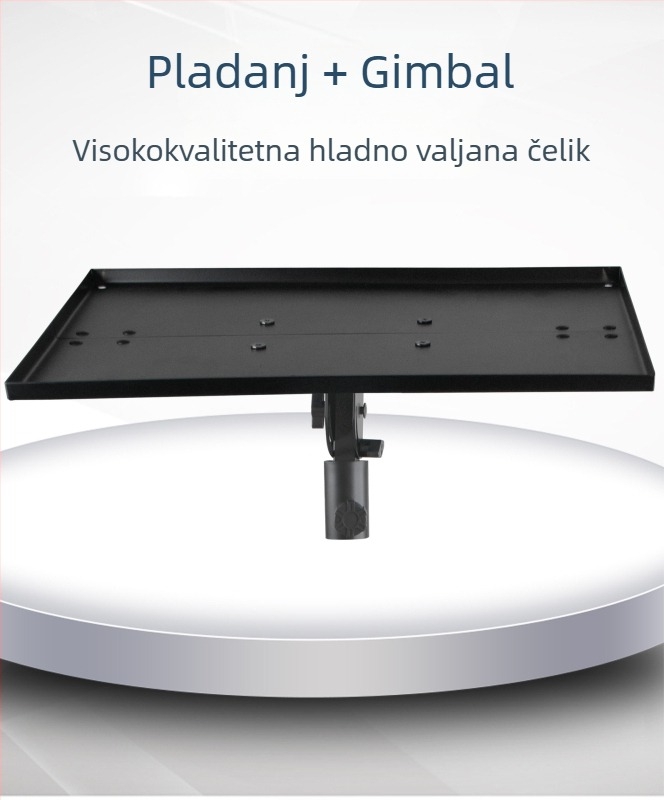 GAODING GD-600 Praktična pločica s podesivim kutem i rotirajućim osi, sklopiva, za zvučnike, projektore, zaslone, karaoke uređaje i prijenosna računala