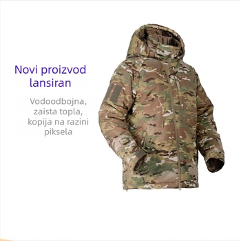 Zimska maskirna topla jakna, smjesa kemijskih vlakana, otporna na vjetar i topla, unisex