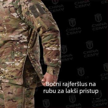Zimska maskirna topla jakna, smjesa kemijskih vlakana, otporna na vjetar i topla, unisex