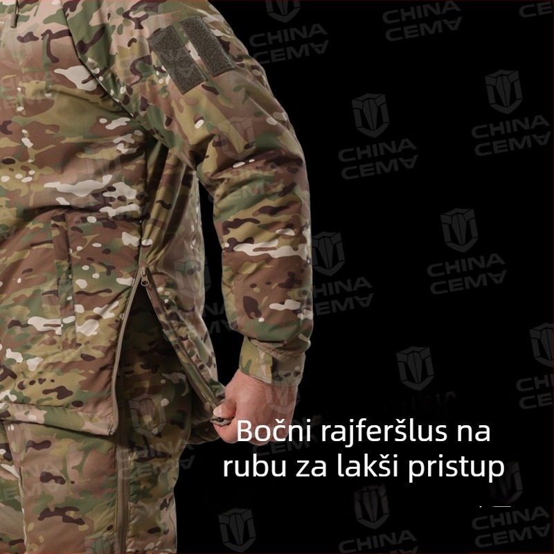 Zimska maskirna topla jakna, smjesa kemijskih vlakana, otporna na vjetar i topla, unisex