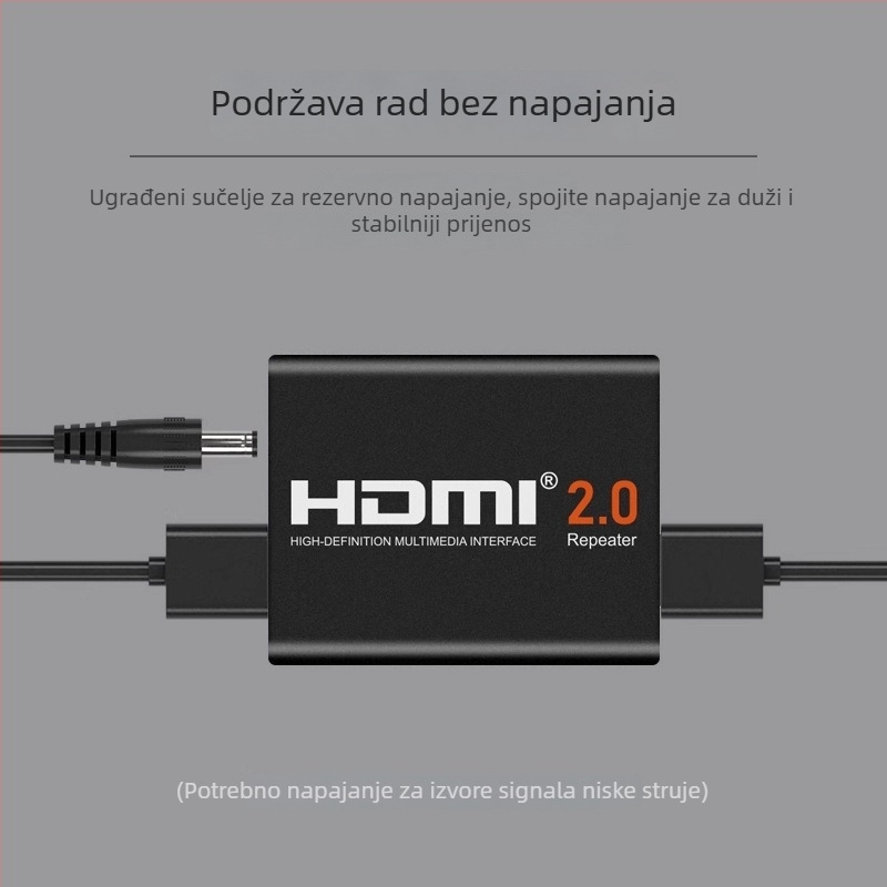 HDMI 2.0 Extender i Repeater, 4K60Hz, HDMI produženje, ženski-ženski spoj, model AYM-22V14