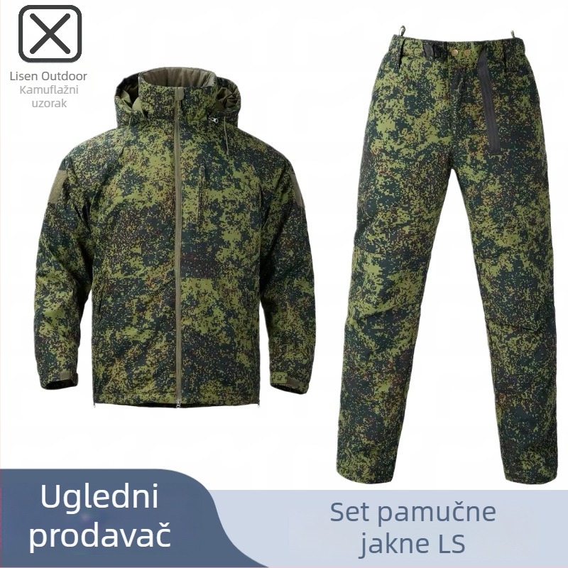Lisen AK maskirna zatepena jakna s kapuljom, vodootporna, taktička zimska jakna