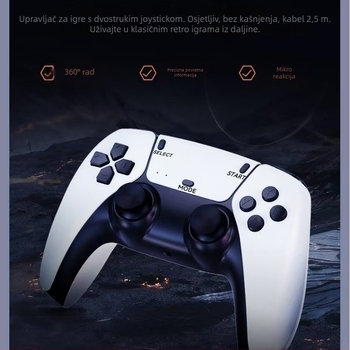 M8Pro kućna konzola za igre s dva kontrolera, HDMI podrška, PS1 retro kutija za igre, dvostruka konzola za dva igrača, nostalgički model
