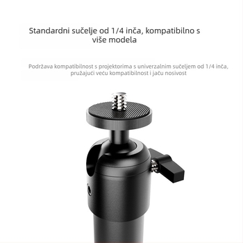 Držač projektora za zid i strop, aluminijska legura, izvučni rotirajući pan-tilt, kompatibilan s XGIMI i JMGO