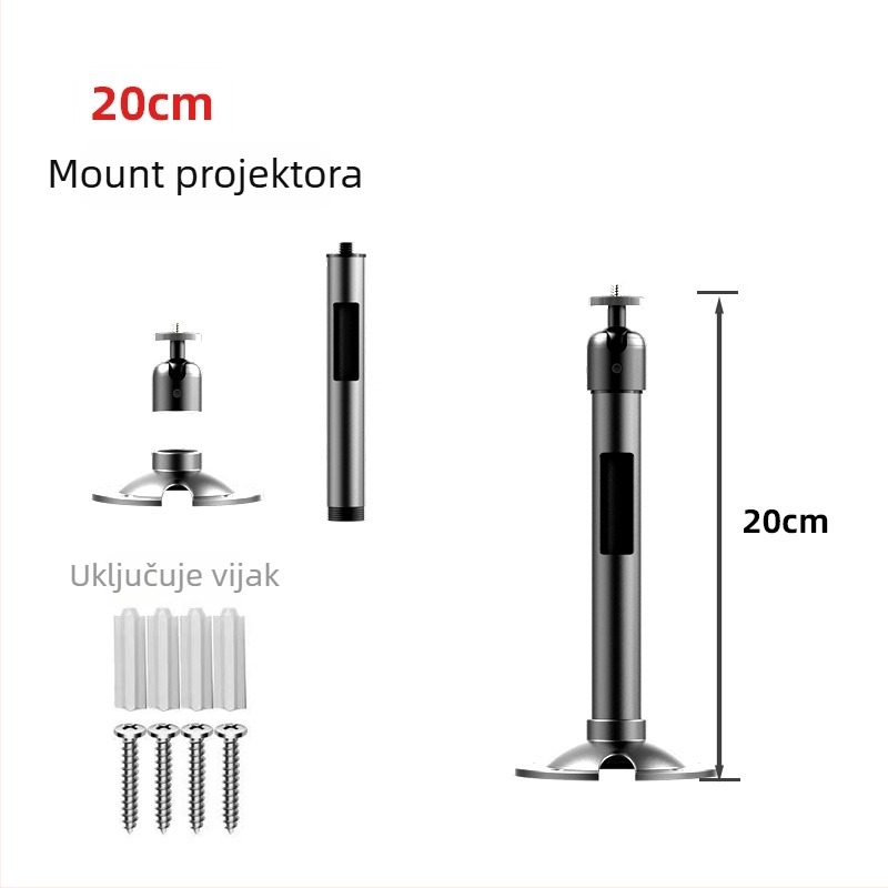 Držač projektora za zid i strop, aluminijska legura, izvučni rotirajući pan-tilt, kompatibilan s XGIMI i JMGO