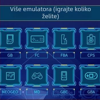 Xinyewang nostalgična retro arkadna konzola s džojsticima, USB priključak, žično povezivanje, MP3 player