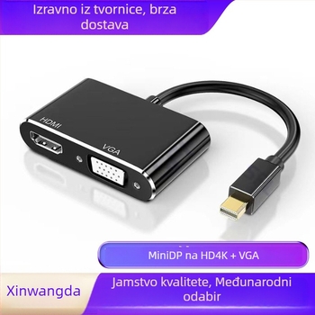 USB 3.0 na dvostruki HDMI adaptor s VGA izlazom, 4K HDMI i VGA 1080p, kompatibilan s više sustava