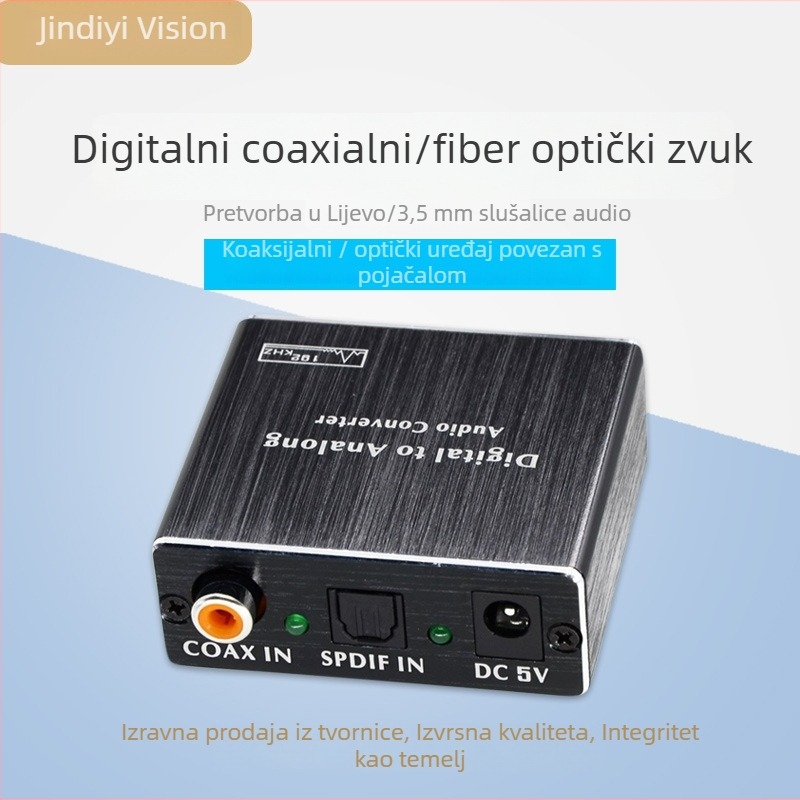 DAC202 digitalno-analogni pretvarač s podrškom za 5.1 Dolby DTS, optički i koaksijalni ulazi, daljinsko buđenje, unatrag kompatibilan