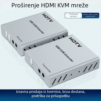 HDMI KVM extender 60 m, sinkronizacija tipkovnice i miša, rezolucija 1080P, model JW-H060