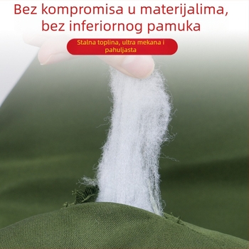 Dječja vojno-stilna pamučna jakna s flis podstavom, termalna, jednobojna, zimska, unisex