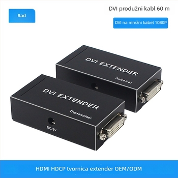 DVI extender preko CAT5e/6, 60 m, 1080P