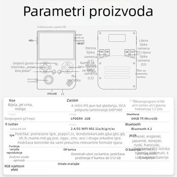 Rocker igraća konzola s HDMI priključkom na TV, Wi‑Fi online multiplayer, 8GB memorije, Linux 64‑bit OS, MP4 video player