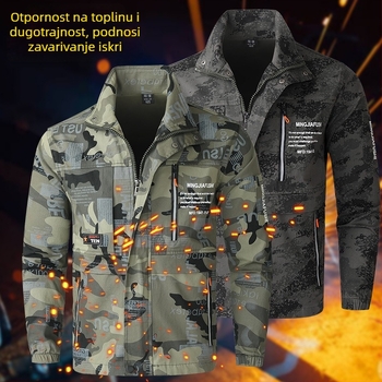 Set radne odjeće za zavarivanje: debeli materijal, zaštita od opeklina i trošenja, za gradilište, proljeće
