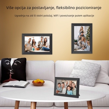 Pametni oblak digitalni okvir za fotografije, rezolucija 1280×800, 32GB pohrane, TF kartica podrška, dodirni zaslon i kontrola putem aplikacije