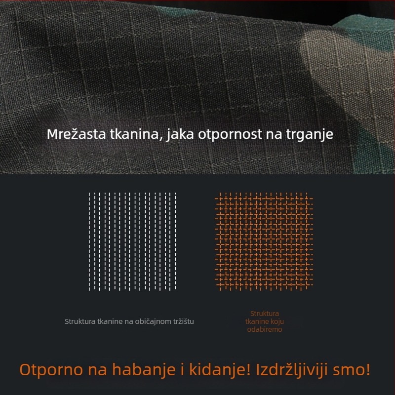 Elastični radni komplet za proljeće i jesen za muškarce i žene, otporan na habanje i kidanje, maskirni radni komplet za gradilišta i popravke automobila