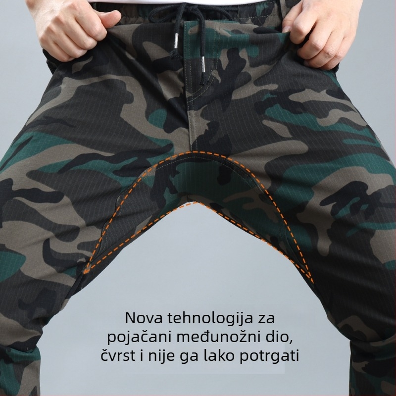 Elastični radni komplet za proljeće i jesen za muškarce i žene, otporan na habanje i kidanje, maskirni radni komplet za gradilišta i popravke automobila