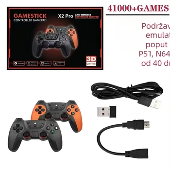 Retro igraća konzola s 2.4G bežičnim kontrolerima, HDMI izlazom, 64/128/256GB memorijom