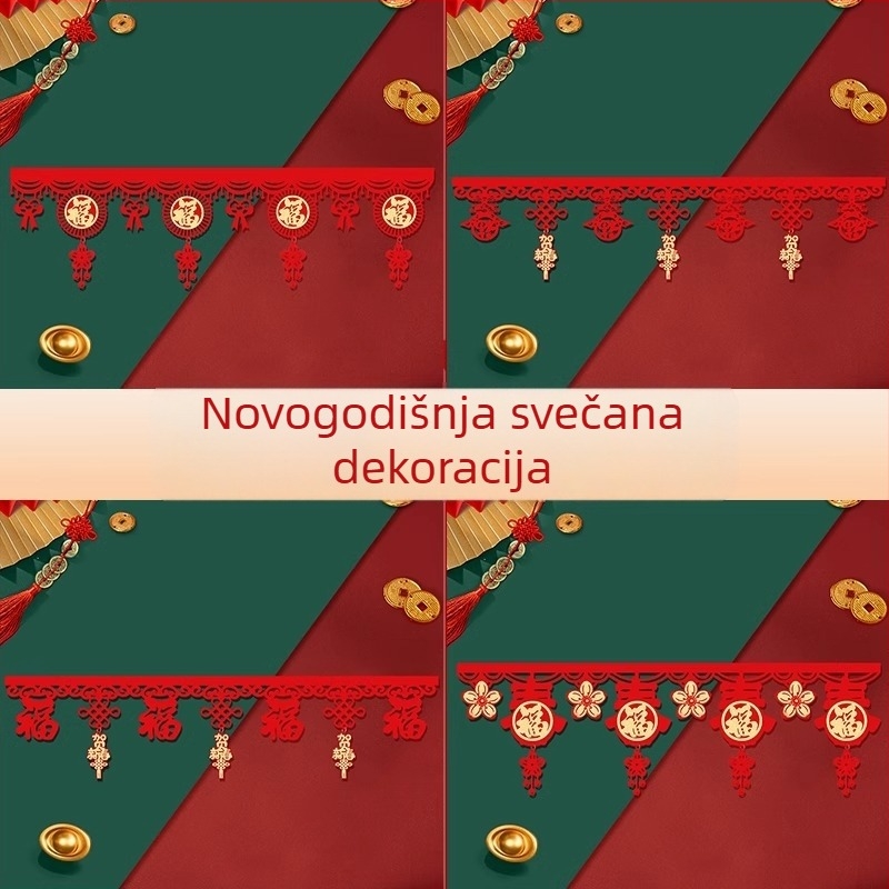 Fu znak s tasselom za vrata – antički stil, unutarnja dekoracija prostora