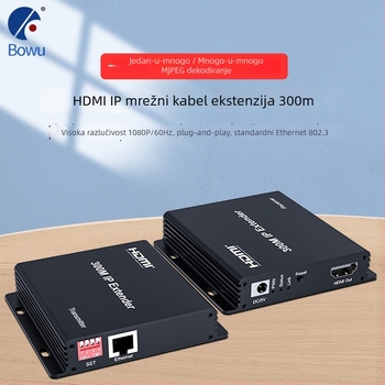 HDMI preko IP proširivač i prekidač, 300 m, 1080p, sigurnosna linija, BW-HE300IP