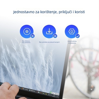USB bežična mrežna kartica za stolna računala, dvopojasna 650 Mbps, bez upravljača, model U1101ac
