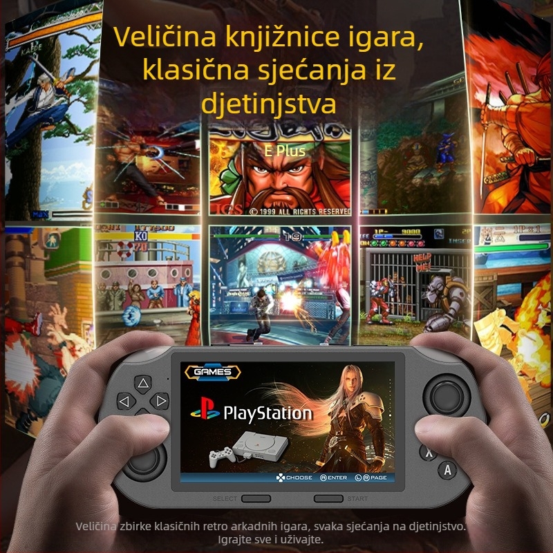 SF3000 PSP-stil ručna konzola s dvostrukim joystickom, ugrađeni OS, USB sučelje, AV izlaz, MP4 video player