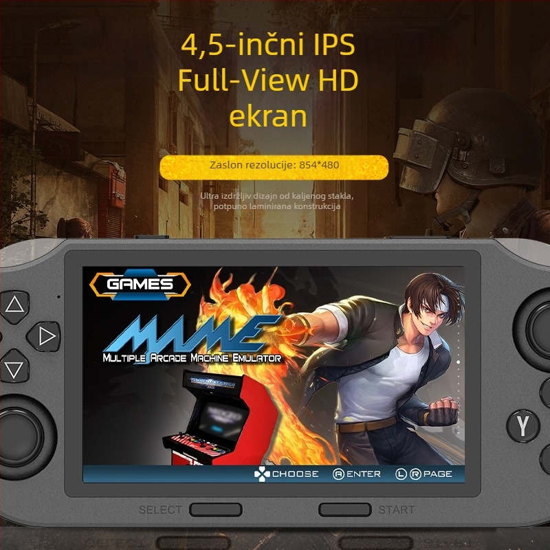 SF3000 PSP-stil ručna konzola s dvostrukim joystickom, ugrađeni OS, USB sučelje, AV izlaz, MP4 video player