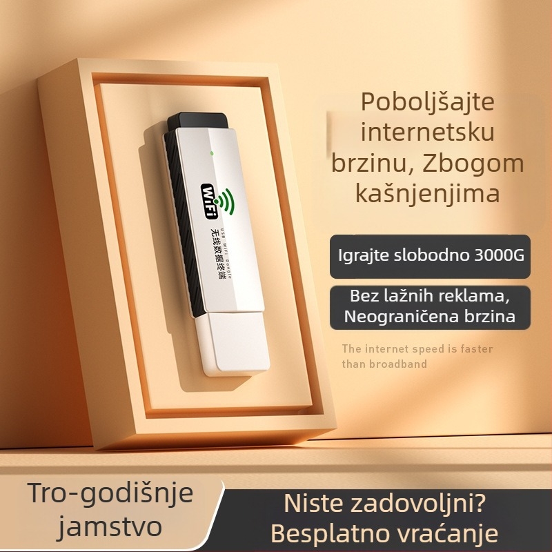 Treasure skill Uf-009 USB Wi‑Fi adapter – Plug-and-Play prijenosni hotspot, 2,4 GHz, podrška aplikaciji