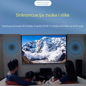 HDMI prekidač 2 ulaza/1 izlaz, s daljinskim upravljačem, 8K60Hz, kompatibilan sa svim sustavima, za prebacivanje prikaza računala i TV-a, 1 godina jamstva