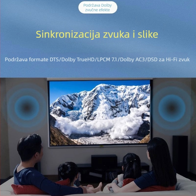 HDMI prekidač 2 ulaza/1 izlaz, s daljinskim upravljačem, 8K60Hz, kompatibilan sa svim sustavima, za prebacivanje prikaza računala i TV-a, 1 godina jamstva