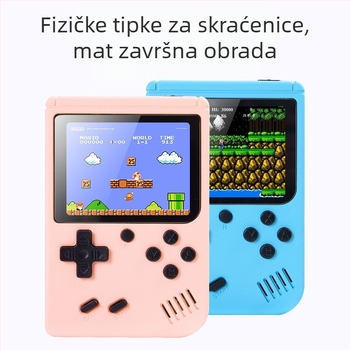 500-in-1 prijenosna retro konzola u stilu makaron s TV povezivanjem — 8-bitni OS, 1GB RAM, USB sučelje, AV izlaz