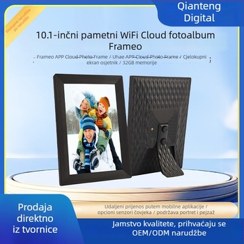 Digitalni okvir za fotografije s cloud albumom, dodirni zaslon i Wi-Fi; reprodukcija videa, 1280x800, 32GB, podrška Mini SD