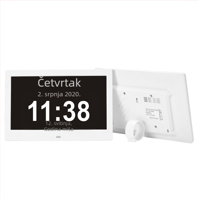 Pametan WiFi vječni kalendar s podsjetnikom za lijekove i vremenskom prognozom, digitalni okvir za fotografije, AMLOGIC, 1024x600, SD/USB podrška, izuzetno tanak, napajanje iz mreže