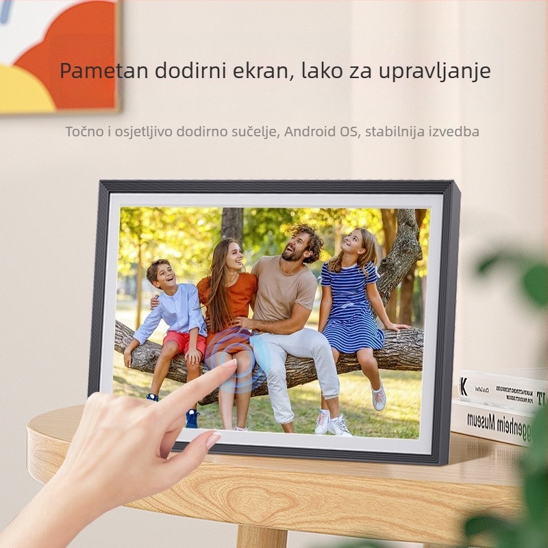 Frameo digitalni okvir s Wi‑Fi, IPS dodirni zaslon, 1280x800 rezolucija, 16GB/32GB skladište, podrška microSD kartici