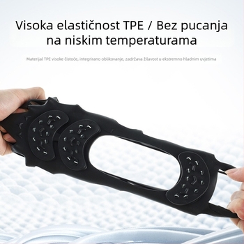 Protuklizni kramponi za vanjsku zimsku upotrebu, 30 zuba za snijeg i led, planinarske bodlje, kaiševi za cipele, oprema za penjanje