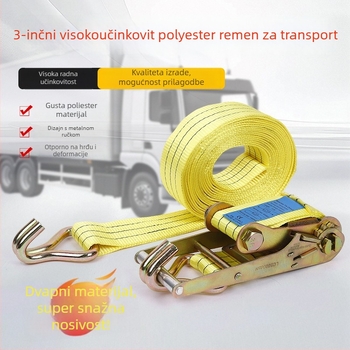 Poliesterski remen za pričvršćivanje visoke čvrstoće, nosivost 2T-5T, za logistiku i teret