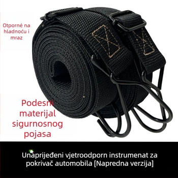 Vjetrozaštitno užad za navlaku auta sa kukama i elastičnim zateznim remenom